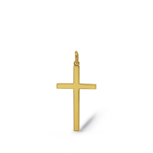 Cruz Oro Lisa Maciza Palo Xs 12x8mm - Des croix