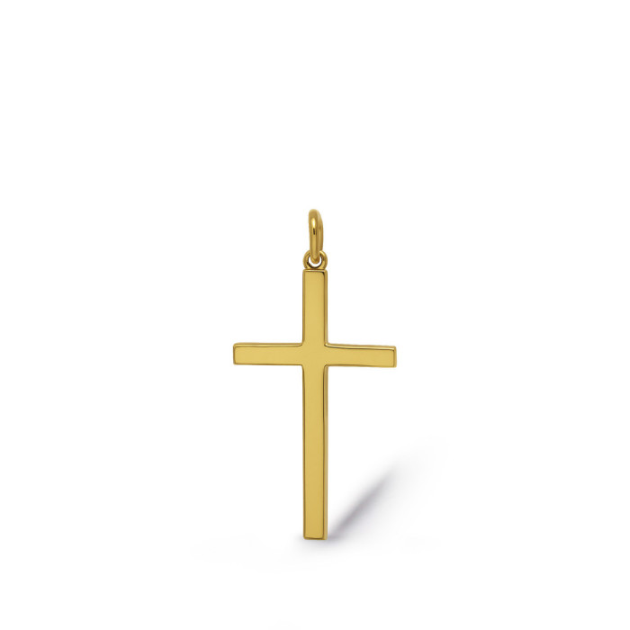Cruz Oro Lisa Maciza Palo Xs 12x8mm - Cruces