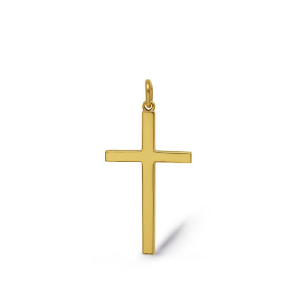 Cruz Oro Lisa Maciza Palo S - Des croix