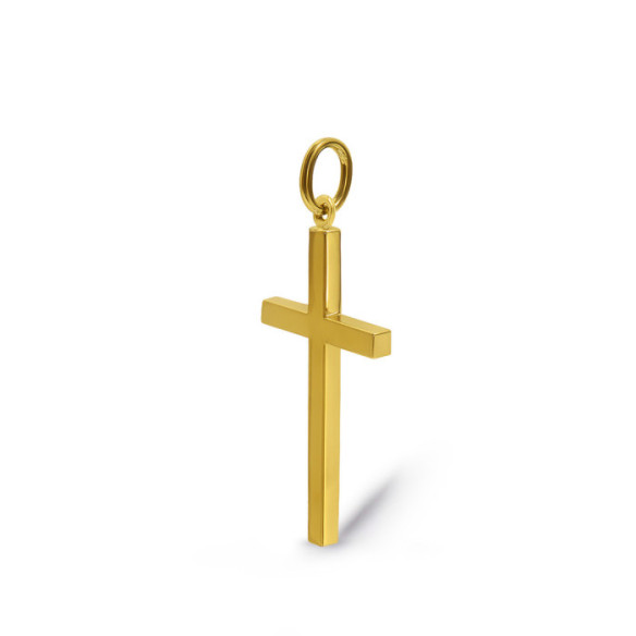 Cruz Oro Lisa Maciza Palo S - Des croix