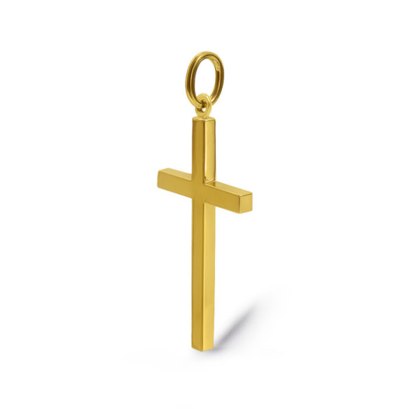 Cruz Oro Lisa Maciza Palo L 20x13mm - Cruces