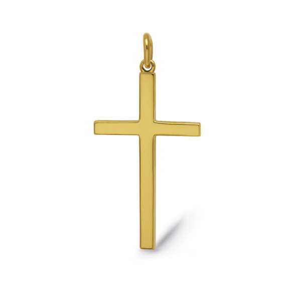Cruz Oro Lisa Maciza Palo Xl - Cruces