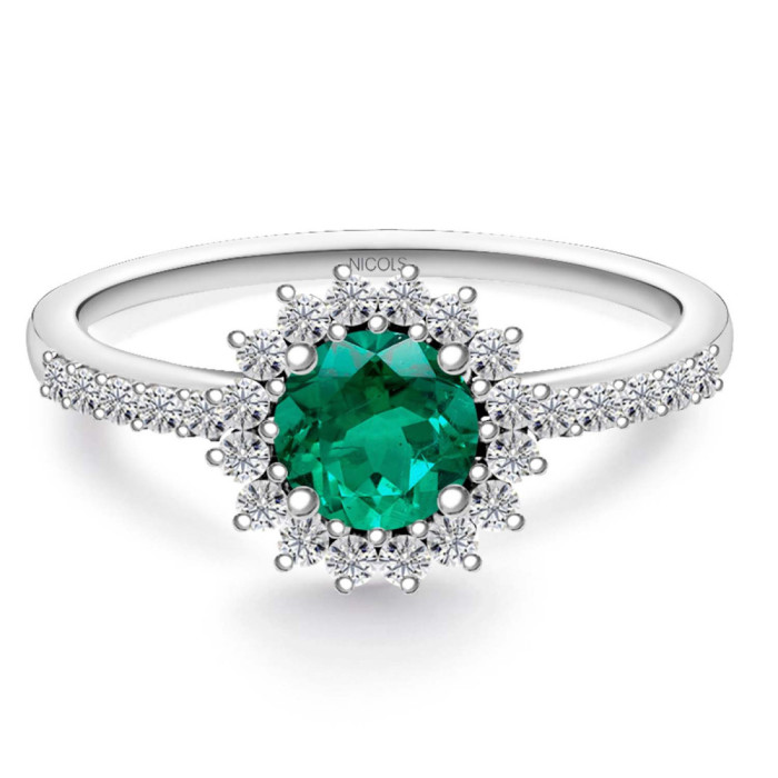 Margarita Emerald Ring 0.60 - Emerald rings