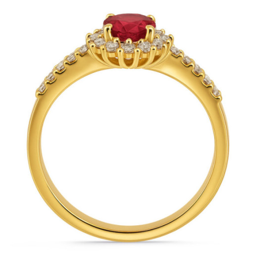 Anillo Rubí Margarita 0.60 - Anéis de rubi 2