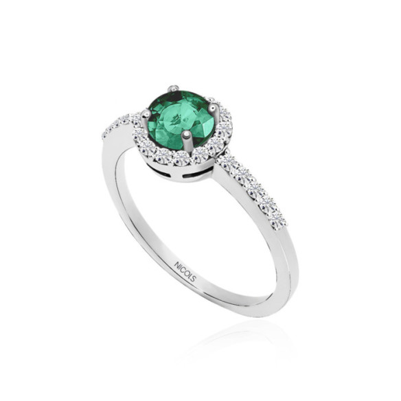 Anillo Esmeralda Clavel 0.60 - Anéis esmeralda