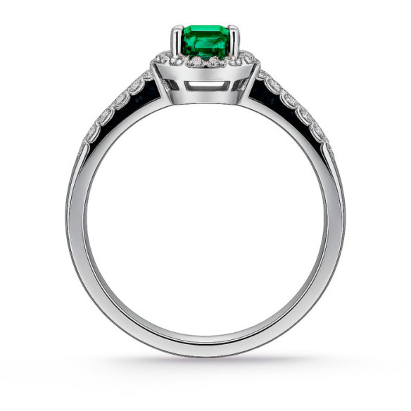 Anillo Esmeralda Clavel 0.60 - Anéis esmeralda