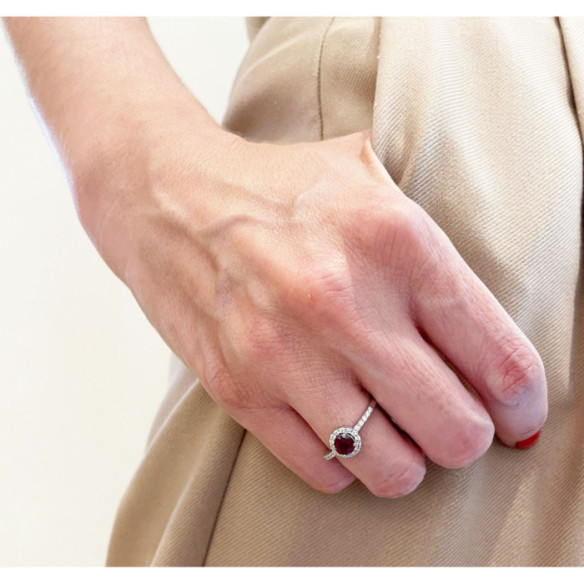 Ruby Carnation Ring 0.60 - Rings