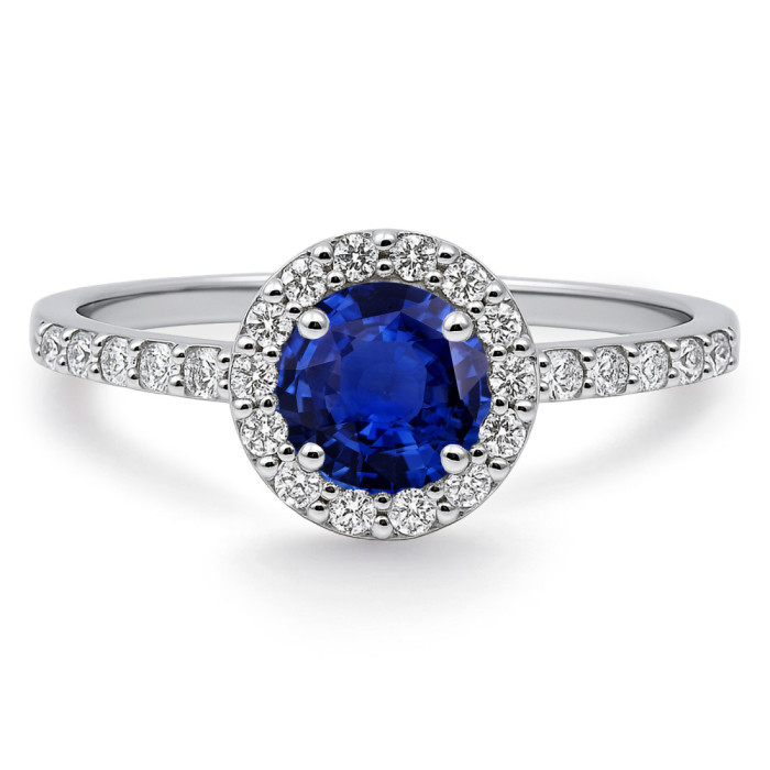 Anillo Zafiro Clavel 0.60 - Bagues en saphir