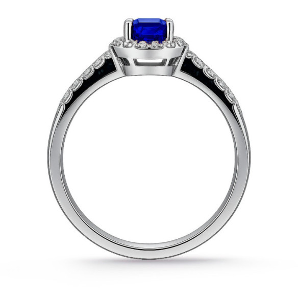 Anillo Zafiro Clavel 0.60 - Bagues en saphir