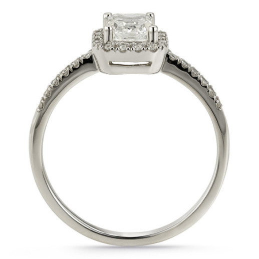 Alice Emerald Cut Diamond Engagement Ring 0.75 - Emerald Cut 2