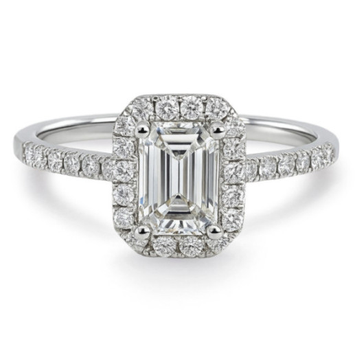 Anillo Compromiso Diamante 1.00 Talla Esmeralda Alice - Smeraldo