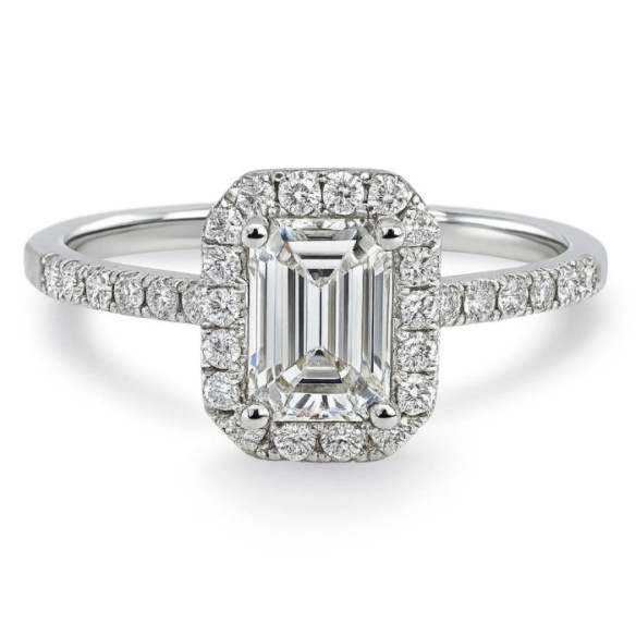 Alice Emerald Cut Diamond Engagement Ring 1.00 - Emerald Cut