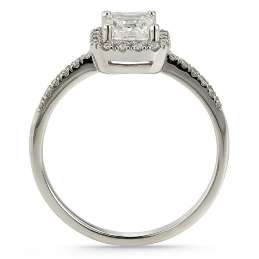 Alice Emerald Cut Diamond Engagement Ring 1.00 - Emerald Cut 2