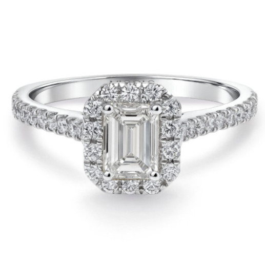 Diamond Engagement Ring 0.50 Emerald Cut Seline - Emerald Cut