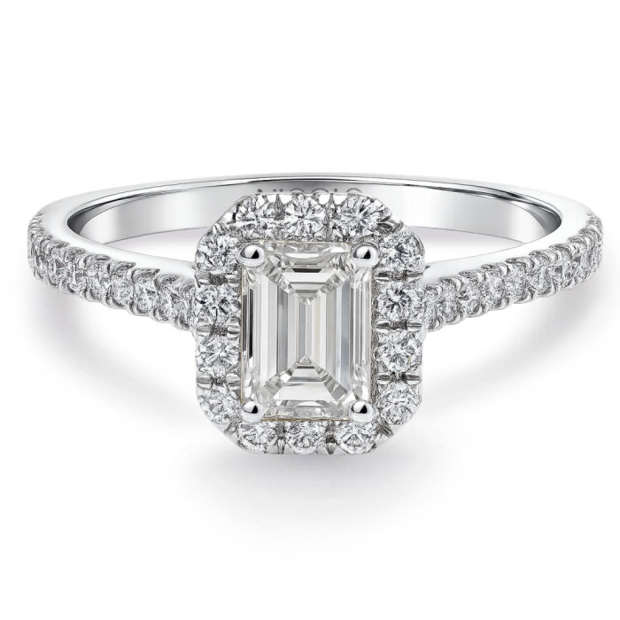 Anillo Compromiso Diamante 0.50 Talla Esmeralda Seline - Emerald