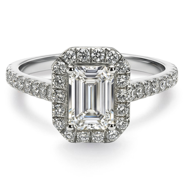Anillo Compromiso Diamante 0.75 Talla Esmeralda Seline - Anillos de Diamantes