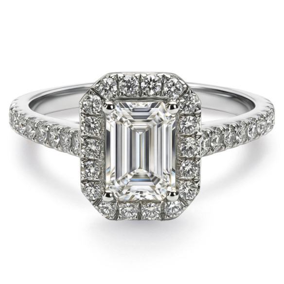 Seline Emerald Cut Diamond Engagement Ring 0.75 - Diamond Rings