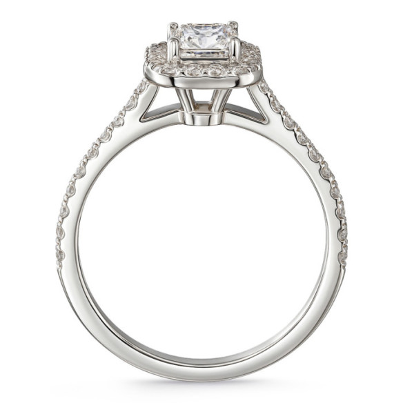 Seline Emerald Cut Diamond Engagement Ring 0.75 - Diamond Rings