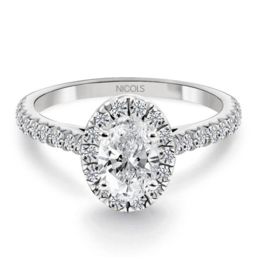 Anillo Diamante Talla Oval Seline 0.50 Ct - Talla Oval