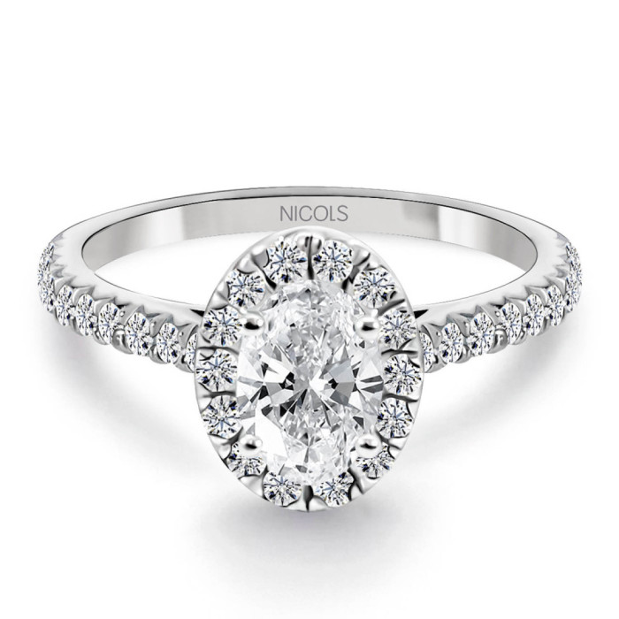 Anillo Diamante Talla Oval Seline 0.50 Ct - Sculpture ovale