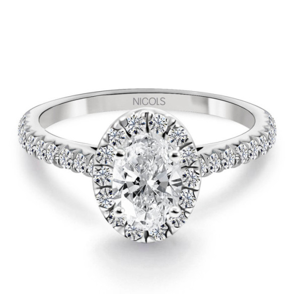 Anillo Diamante Talla Oval Seline 0.50 Ct - Talla Oval