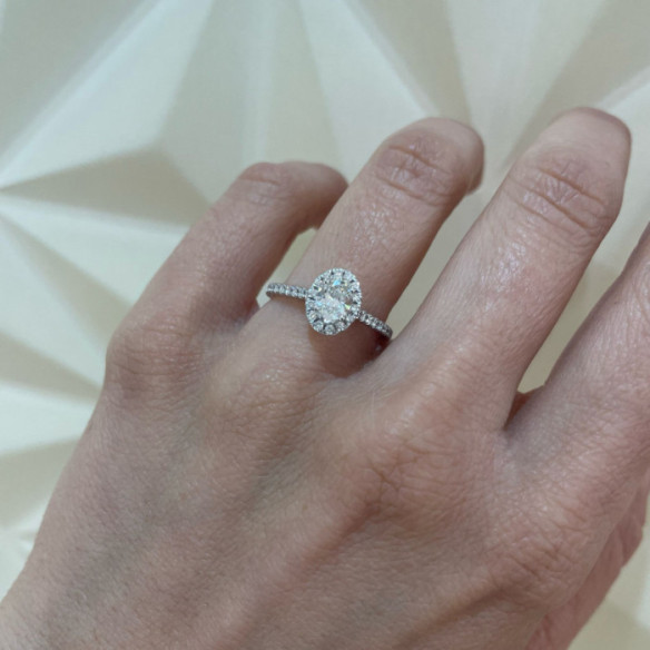 Anillo Diamante Talla Oval Seline 0.50 Ct - Talla Oval