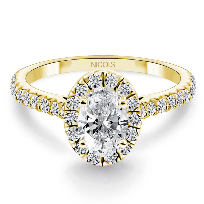 Seline Oval Diamond Ring 0.50 Ct Yellow Gold - Oval cut