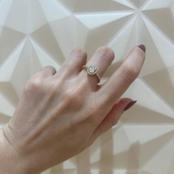 Seline Oval Diamond Solitaire Ring 0.70 Ct Yellow Gold - Oval cut