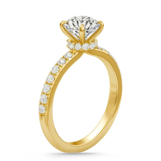 Anillo Diamantes Veiled Halo 0.50 ct Oro Amarillo - Solitarios de Oro Amarillo 2
