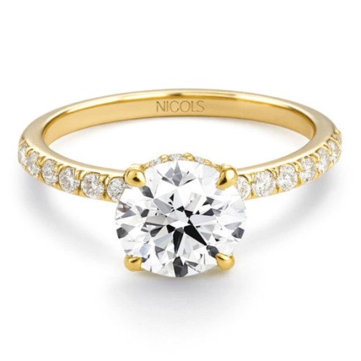 Anillo Diamantes Veiled Halo 1,00 Ct Oro Amarillo - Solitarios de Oro Amarillo