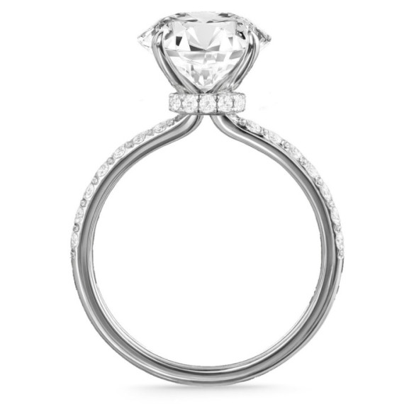 Anillo Diamantes Veiled Halo 1.50 ct Oro Blanco - Solitarios de Oro Blanco