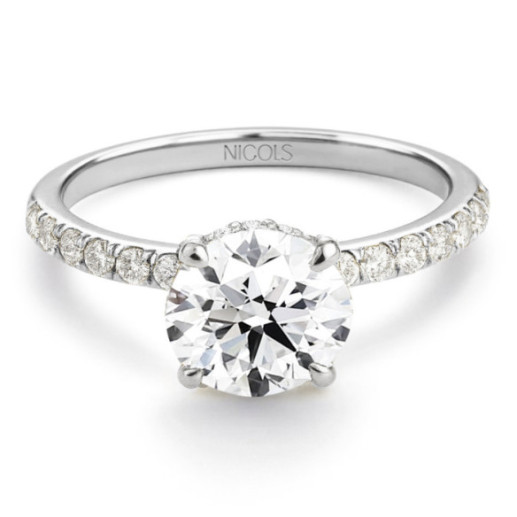 Anillo Diamantes Veiled Halo 1,00 ct Oro Blanco - Solitarios de Oro Blanco