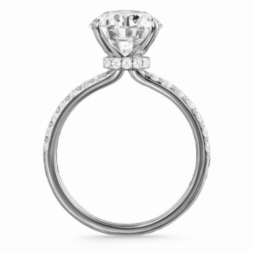 Anillo Diamantes Veiled Halo 1,00 ct Oro Blanco - Blanc or blanc solitaire 2