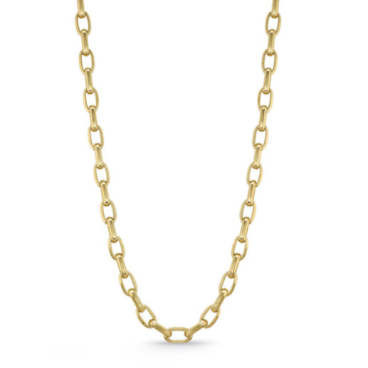 Cadeia de ouro 18K Eslabon Gallon 13X7 60Cm - PENDURADO
