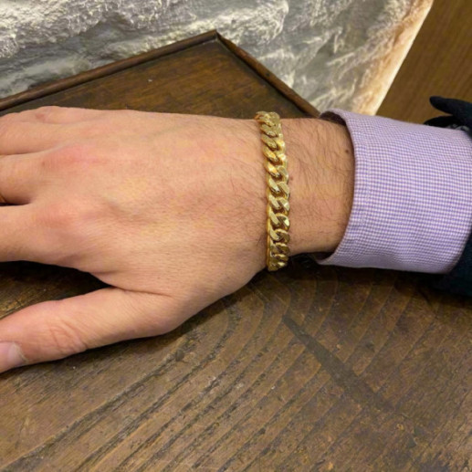 Pulsera Oro 18K eslabon cubano 10Mm - Gioielli uomo 2