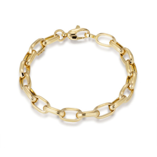 Pulsera Oro 18K Eslabon Gallon 13X7 19Cm - BRACELETS