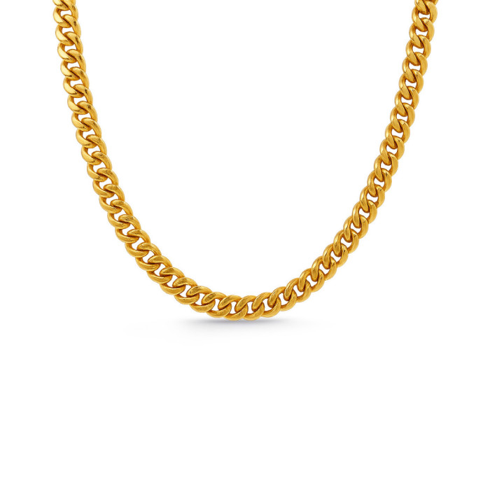 Cadena Oro 18K Eslabon Cubano 7Mm 70cm - Goldketten