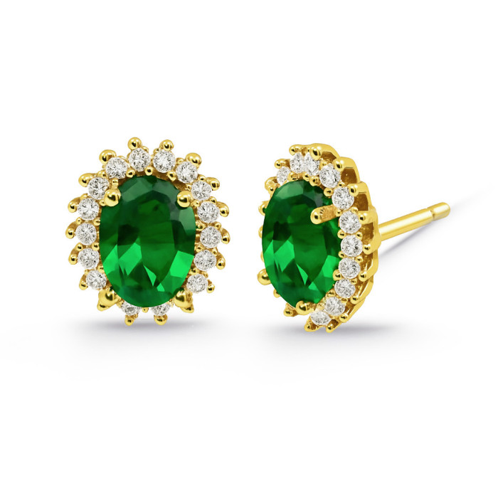 Emerald earrings Orla DALIA 2.00 - Emerald Earrings