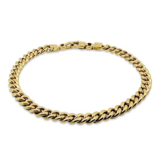 Pulsera Oro 18K Eslabon Cubano 5Mm 19cm - Gioielli uomo
