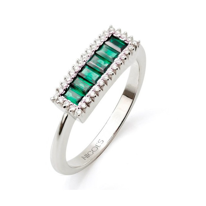 Inel Smaralde și Diamante Colour Line