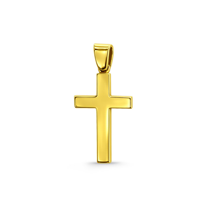 Yellow Gold Cross CATHOLIC SIGN - Crosses