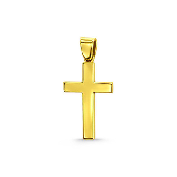 Croce d'oro giallo segno cattolico - Attraversa