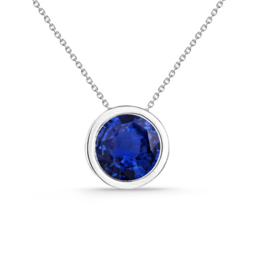 Colgante zafiro oro blanco Sharon 0,20 ct - Colliers en pierre rouges