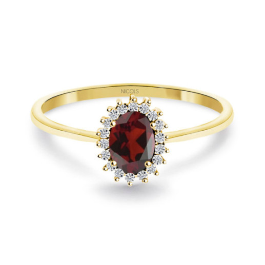 Anillo Granate y Diamantes Oro Amarillo Candy - Ringe andere Edelsteine