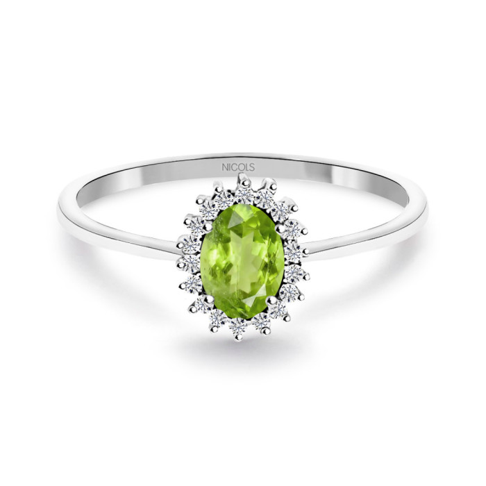 Anillo Peridoto y Diamantes Oro Blanco Candy - Anéis Outras pedras preciosas