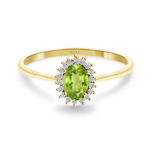 Anillo Peridoto y Diamantes Oro Amarillo Candy - Anillos Otras Piedras Preciosas
