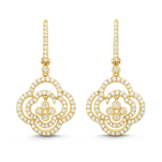 Orecchini in oro con fiori Arabesq - lungo