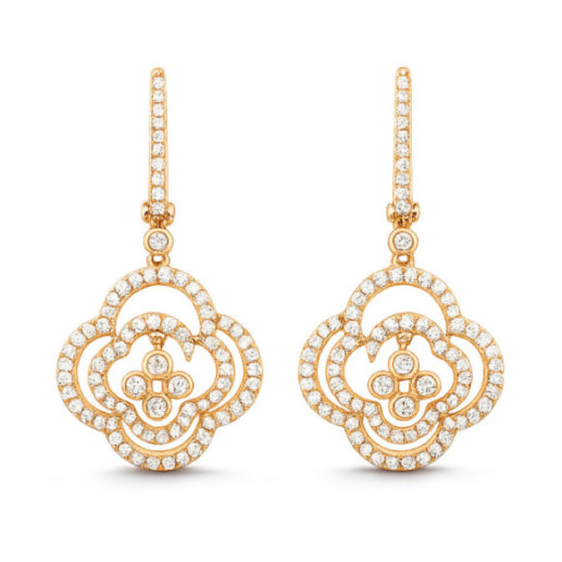 Orecchini in oro con fiori Arabesq - lungo