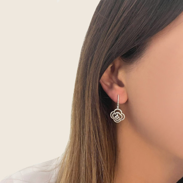 Pendientes Oro Flor Arabesq - Pendientes de Novia