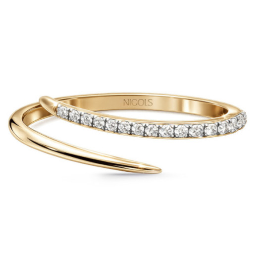 Anillo Snake oro rosa 18k con diamantes 0.10ct - Anillos de Diamantes